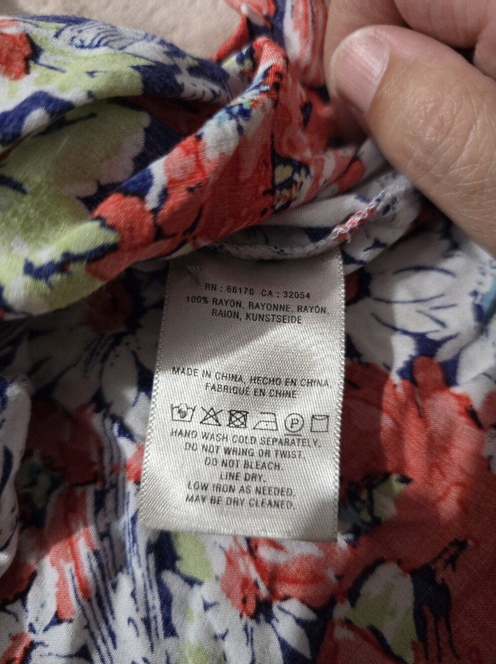 6 of 52 Conversations by Anthropologie Womens Floral Print Blouse Blue - Picture 7 of 7